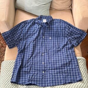 Brooks Brothers Blue and White Plaid Button Down Shirt